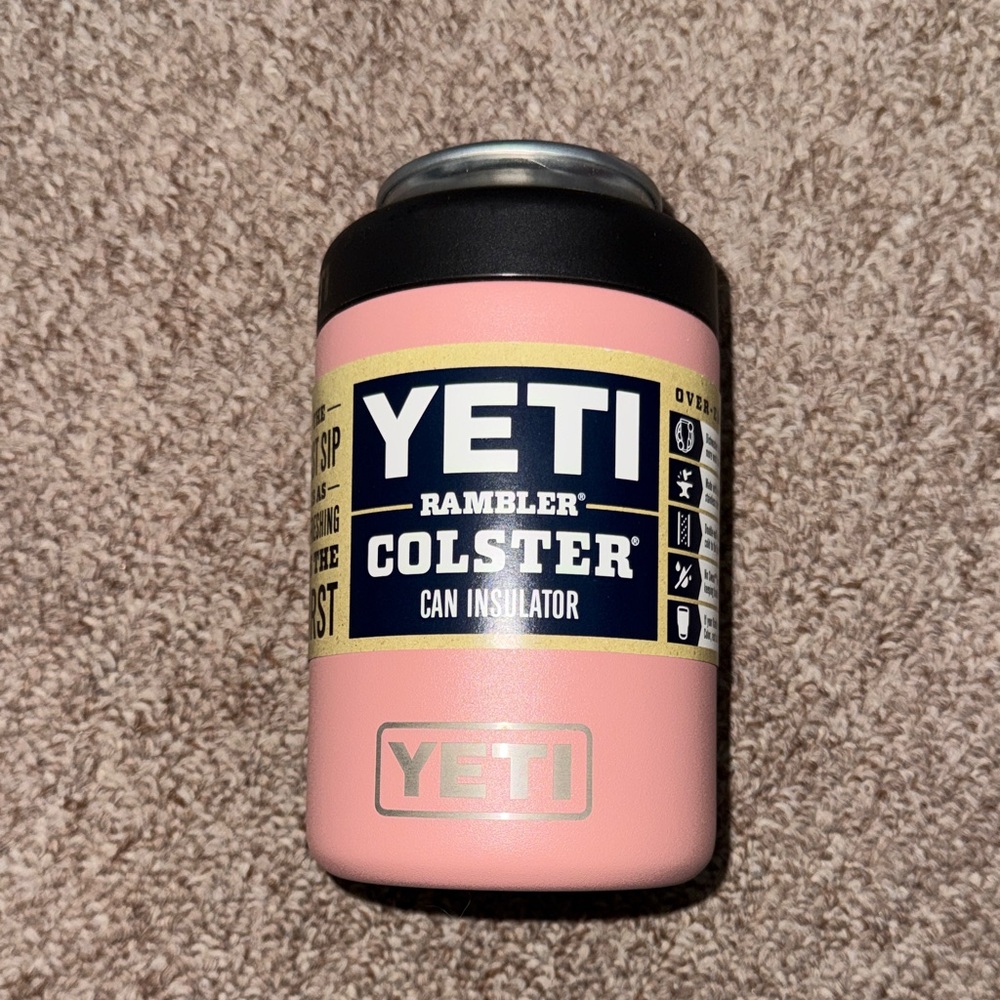 YETI Rambler Colster Can Insulator - sand stone pink nwt